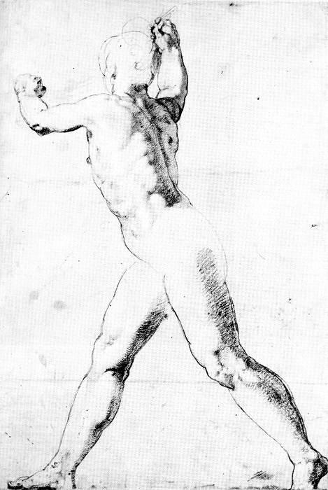 ZUCCARO  Taddeo Study of a Male Nude France oil painting art